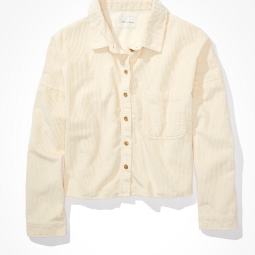 American Eagle cropped corduroy top